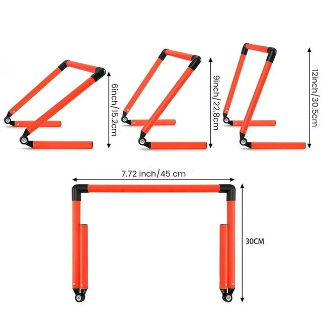 Adjustable Speed Training Hurdles 6' 9' 12' Speed Hurdles Agility Hurdles Jumping Speed Training Fitness Equipment Plyometric Hurdle for Athletes Soccer Basketball Track Field | Ideal for All Surfaces, kids and adults