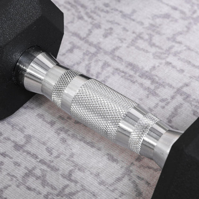 Rubber Dumbbells with Steel Grip