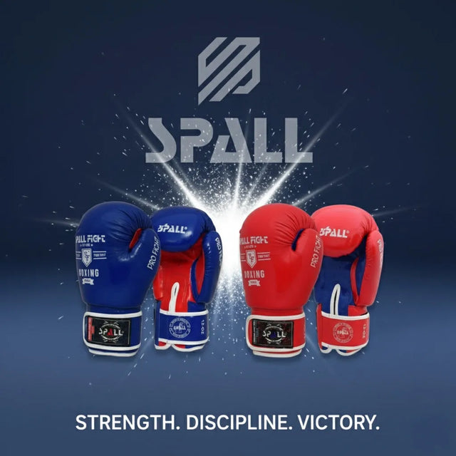 Spall Boxing Gloves Red and Blue Training Gloves for Men and Women Kickboxing Muay Thai and Fitness