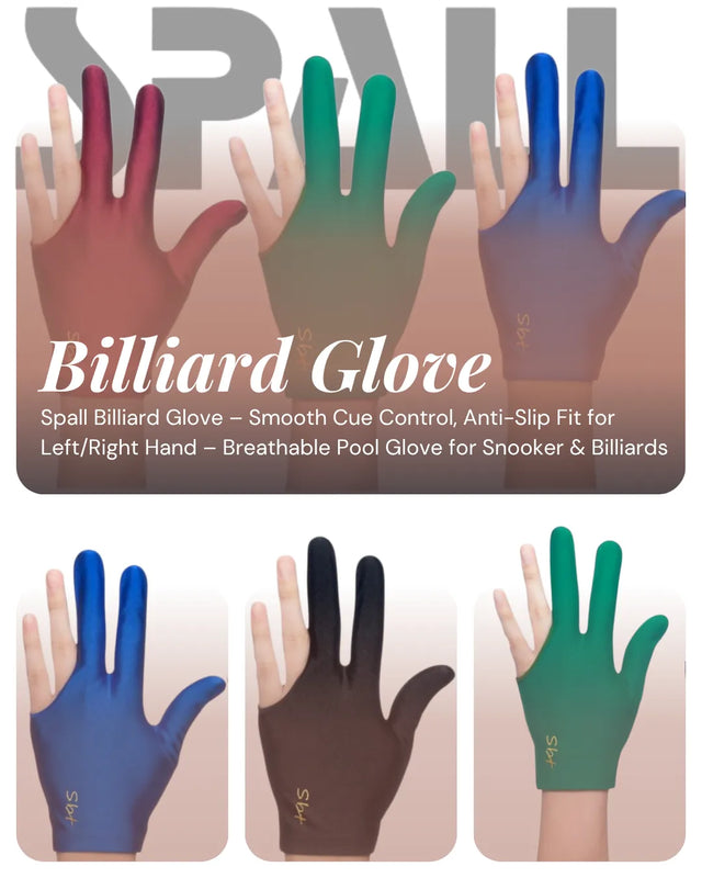 Spall Billiard Glove for Pool & Snooker – Anti-Slip, Breathable, Smooth Cue Control – Left or Right Hand Fit