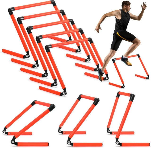 Adjustable Speed Training Hurdles 6' 9' 12' Speed Hurdles Agility Hurdles Jumping Speed Training Fitness Equipment Plyometric Hurdle for Athletes Soccer Basketball Track Field | Ideal for All Surfaces, kids and adults