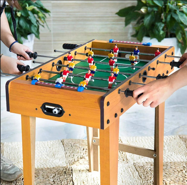 Tabletop Foosball Table: Portable Mini Table Football/Soccer Game Set for Adults and Kids - Includes Two Balls and Score Keeper | Ideal for All Surfaces, Kids & Adults | Match-Ready | Includes Pump & Needle