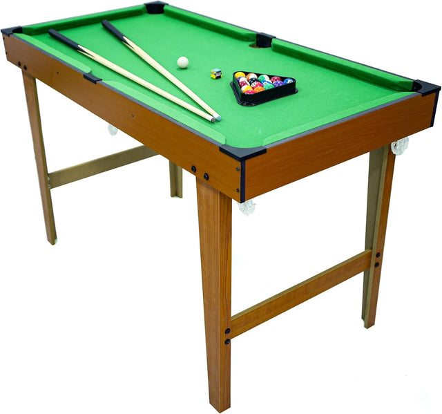48-Inch Tabletop Billiards Set - Portable Pool Table Game for Kids and Adults - Includes 2 Cue Sticks, Chalk, Full Set of Balls - Perfect for Home, Office, Party Fun | Ideal for All Surfaces, Kids & Adults