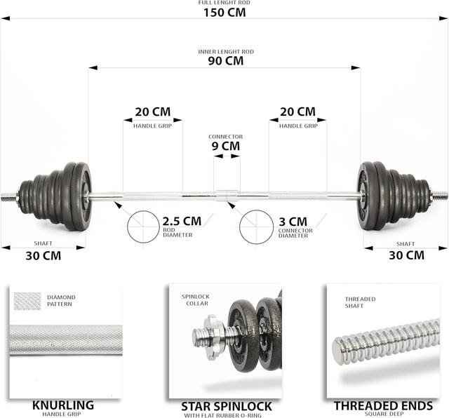 50KG Adjustable Dumbbell Set with Black Carry Box ? Heavy-Duty Strength Training Weights | Ideal for All Surfaces, Kids & Adults | Match-Ready | Includes Pump & Needle | Durable & Long-Lasting Performance