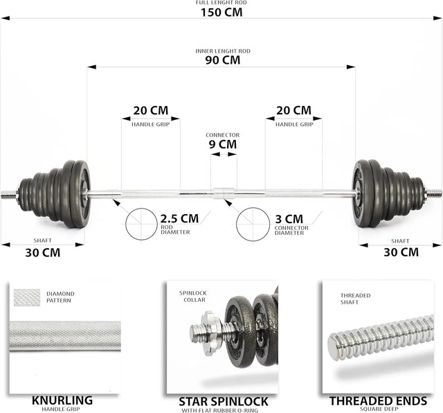 50KG Adjustable Dumbbell Set with Black Carry Box ? Heavy-Duty Strength Training Weights | Ideal for All Surfaces, Kids & Adults | Match-Ready | Includes Pump & Needle | Durable & Long-Lasting Performance