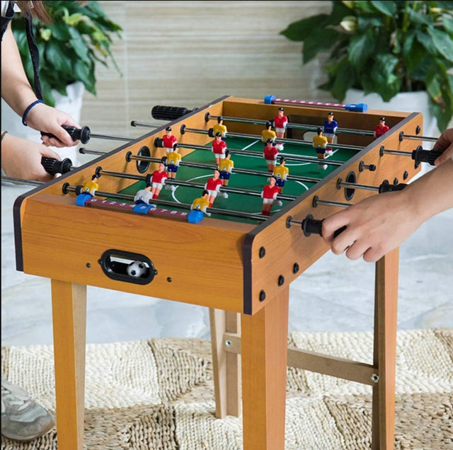 Tabletop Foosball Table: Portable Mini Table Football/Soccer Game Set for Adults and Kids - Includes Two Balls and Score Keeper | Ideal for All Surfaces, Kids & Adults | Match-Ready | Includes Pump & Needle