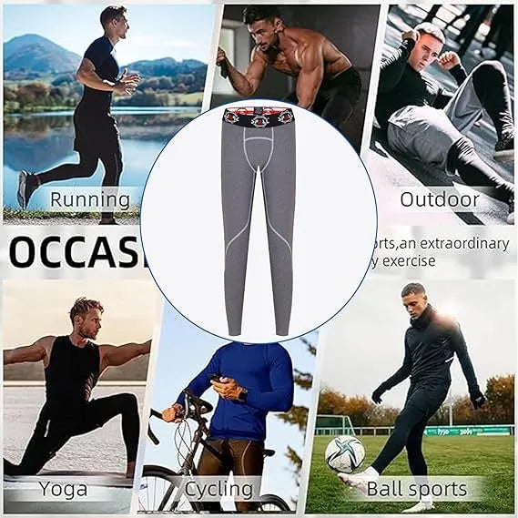 Mens Compression Legging in Grey, Sizes M-L-XL, casual wears mens thermal legging | Ideal for All Surfaces, Kids & Adults | Match-Ready | Includes Pump & Needle | Durable & Long-Lasting Performance