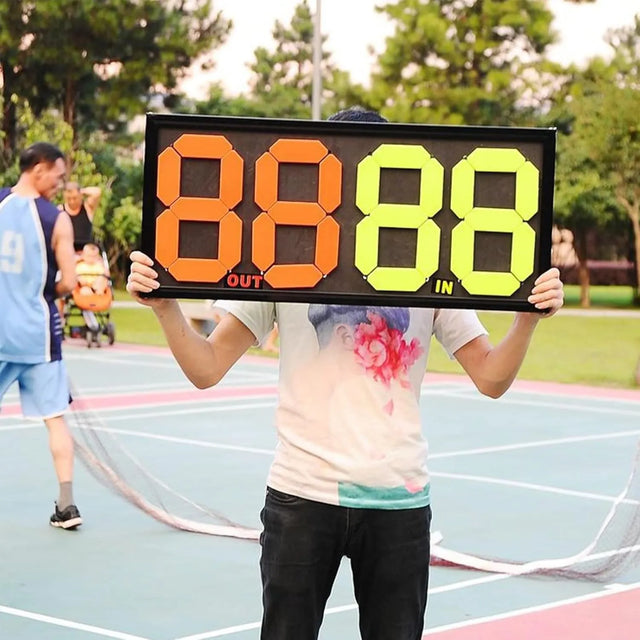 Football Referee Replacement Board Manual Scoreboard Digital Scoreboard Double Sided Display Football Player or Injury | Ideal for All Surfaces, Kids & Adults | Match-Ready | Includes Pump & Needle