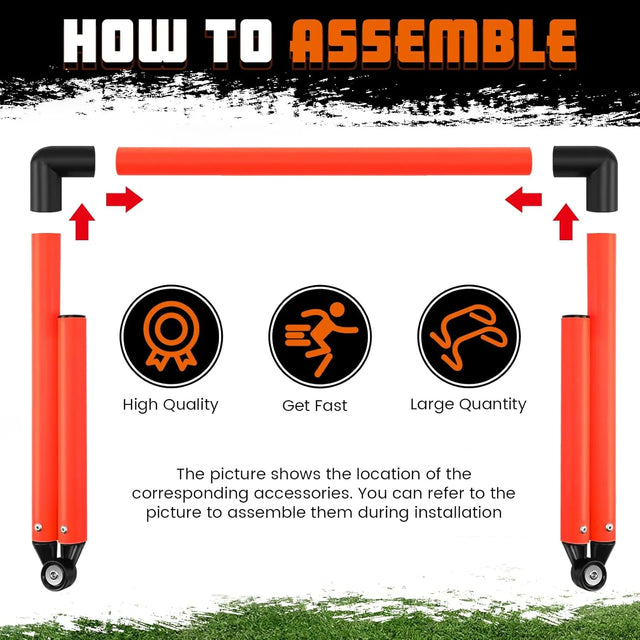 Adjustable Speed Training Hurdles 6' 9' 12' Speed Hurdles Agility Hurdles Jumping Speed Training Fitness Equipment Plyometric Hurdle for Athletes Soccer Basketball Track Field | Ideal for All Surfaces, kids and adults