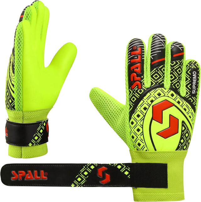 Goalkeeper Gloves Strong Grip with Finger Spine Double Wrist Protection Prevent Injuries for The Toughest Saves Goalie Training Gloves for Youth & Adult | Ideal for All Surfaces, Kids & Adults