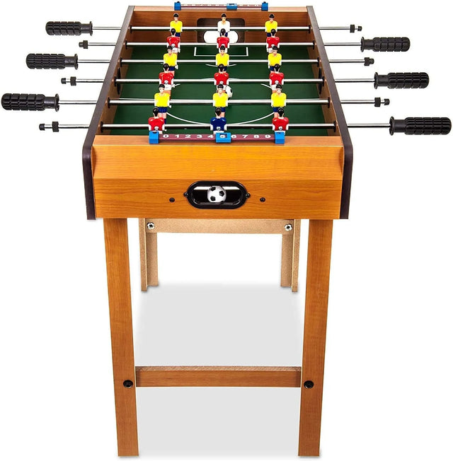 Tabletop Foosball Table: Portable Mini Table Football/Soccer Game Set for Adults and Kids - Includes Two Balls and Score Keeper | Ideal for All Surfaces, Kids & Adults | Match-Ready | Includes Pump & Needle