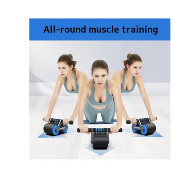 Automatic Rebound Abdominal Wheel For Beginners Abdominal Muscles Abdominal Fitness Equipment Home Female Belly Reduction Male Tank Wheel | Ideal for All Surfaces, Kids & Adults | Match-Ready