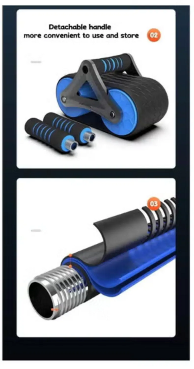Automatic Rebound Abdominal Wheel For Beginners Abdominal Muscles Abdominal Fitness Equipment Home Female Belly Reduction Male Tank Wheel | Ideal for All Surfaces, Kids & Adults | Match-Ready