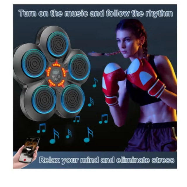 Boxing Training Machine, Wall Mounted, Smart Bluetooth, Boxing Gloves, 76 cm | Ideal for All Surfaces, Kids & Adults | Match-Ready | Includes Pump & Needle | Durable & Long-Lasting Performance