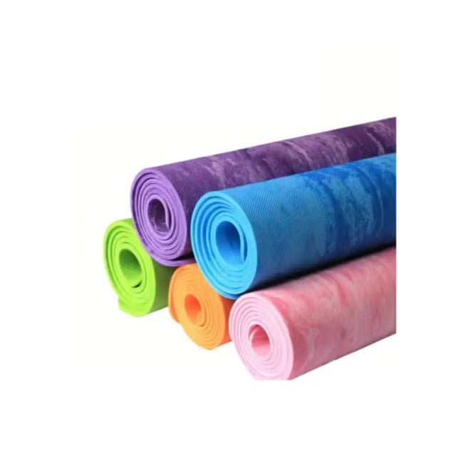 Camouflage Design 6mm Yoga Mat ? Non-Slip, Durable, and Comfortable Mat for Yoga, Pilates & Fitness | Ideal for All Surfaces, Kids & Adults | Match-Ready | Includes Pump & Needle | Durable & Long-Lasting Performance