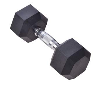 Rubber Dumbbells with Steel Grip