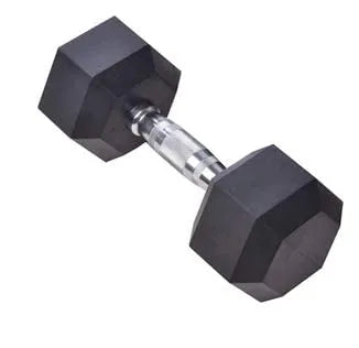 Rubber Dumbbells with Steel Grip