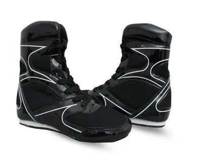 Boxing Shoes 36 to 44 Size Bodybuilding Wrestling Fight Boots Comfortable Movement High Traction Sport Foot Were For Training MMA Muay Thai Weight Lifting Athletic Equipment Walking Running Gym(SI-113