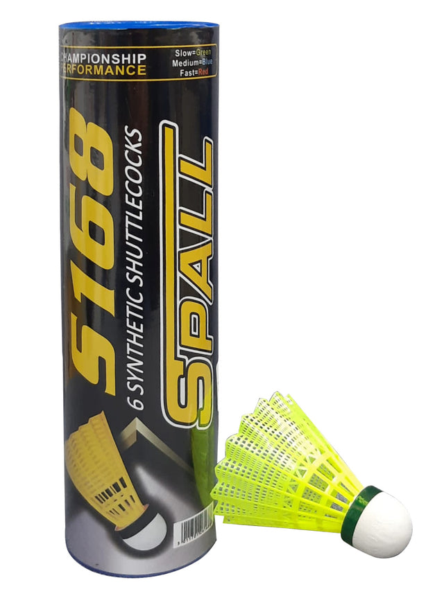 6-Piece Badminton Shuttlecocks (S-168) | Ideal for All Surfaces, Kids & Adults | Match-Ready | Includes Pump & Needle | Durable & Long-Lasting Performance
