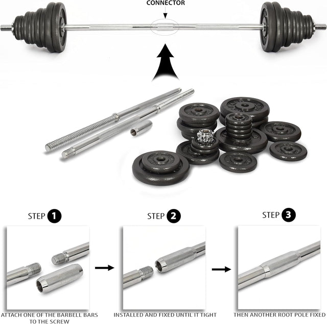 50KG Adjustable Dumbbell Set with Black Carry Box ? Heavy-Duty Strength Training Weights | Ideal for All Surfaces, Kids & Adults | Match-Ready | Includes Pump & Needle | Durable & Long-Lasting Performance