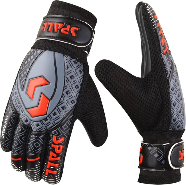 Goalkeeper Gloves Strong Grip with Finger Spine Double Wrist Protection Prevent Injuries for The Toughest Saves Goalie Training Gloves for Youth & Adult | Ideal for All Surfaces, Kids & Adults