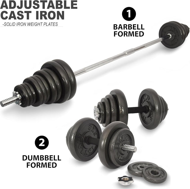 50KG Adjustable Dumbbell Set with Black Carry Box ? Heavy-Duty Strength Training Weights | Ideal for All Surfaces, Kids & Adults | Match-Ready | Includes Pump & Needle | Durable & Long-Lasting Performance