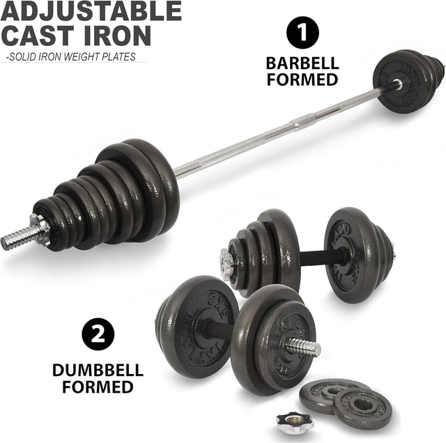 50KG Adjustable Dumbbell Set with Black Carry Box ? Heavy-Duty Strength Training Weights | Ideal for All Surfaces, Kids & Adults | Match-Ready | Includes Pump & Needle | Durable & Long-Lasting Performance