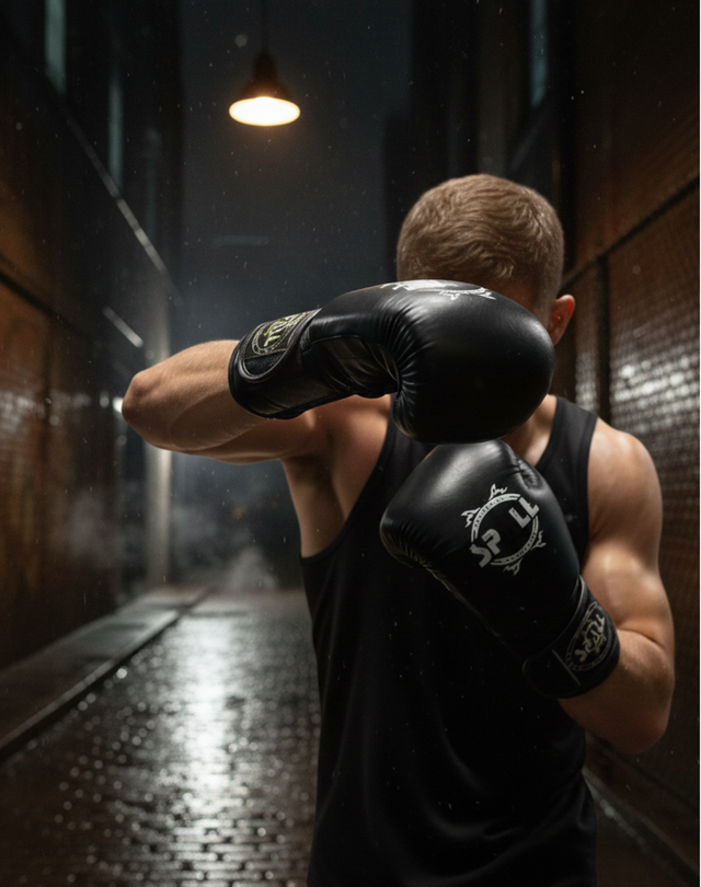 Spall Premium Genuine Leather Boxing Gloves – Professional Training & Sparring Gloves for Men & Women – Red Black Blue – Sizes 4oz to 16oz