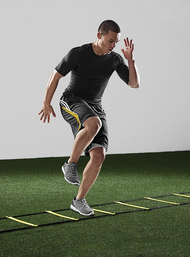 High Quality Plastic Speed Agility Training Ladder Soccer Training Ladder | Ideal for All Surfaces, Kids & Adults | Match-Ready | Includes Pump & Needle | Durable & Long-Lasting Performance