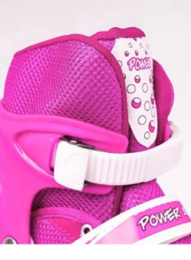 Kids Unisex Adjustable Four Wheel Roller Skating Shoes With Stopper Making it Easier for kids to Balance 238806 | Ideal for All Surfaces, Kids & Adults | Match-Ready | Includes Pump & Needle