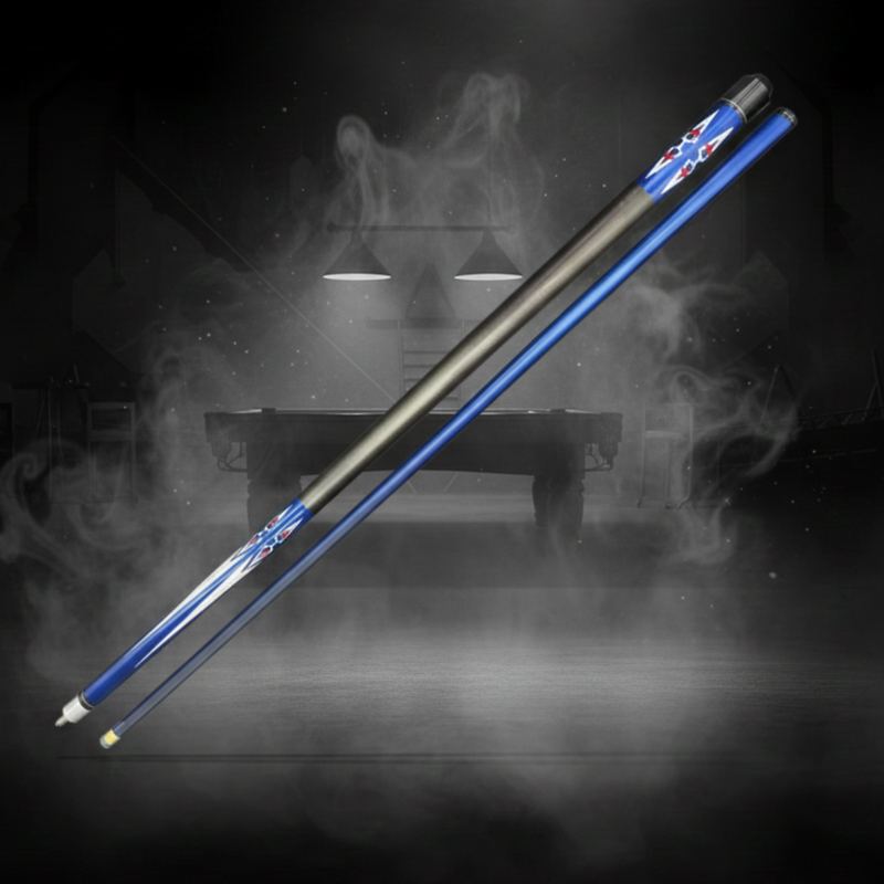2-Piece 58 Inch13 mm Carbon Fibre Billiard Pool Cue Composite Pool Cue Sticks Set | Ideal for All Surfaces, Kids & Adults | Match-Ready | Includes Pump & Needle | Durable & Long-Lasting Performance