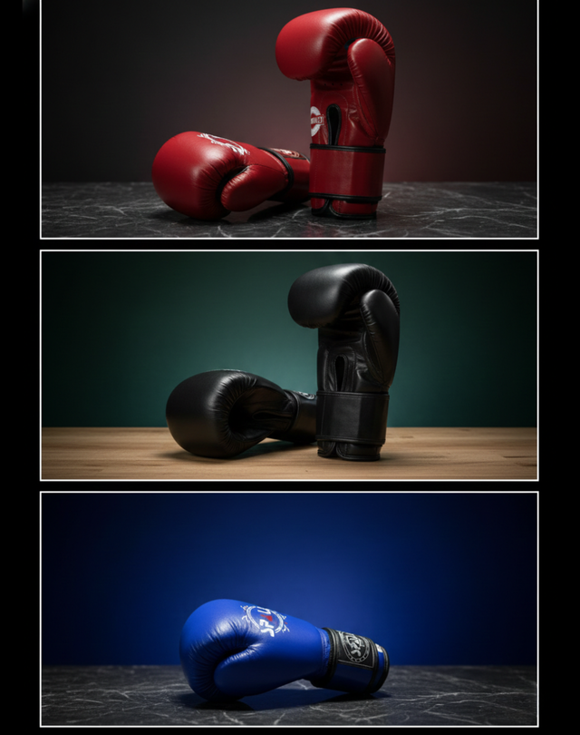 Spall Premium Genuine Leather Boxing Gloves – Professional Training & Sparring Gloves for Men & Women – Red Black Blue – Sizes 4oz to 16oz