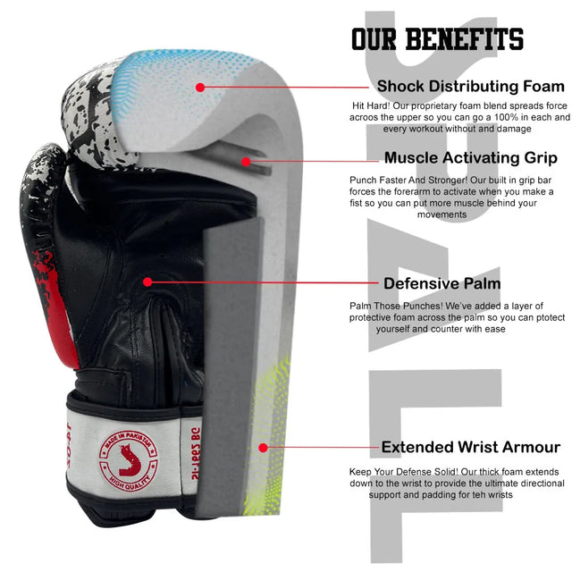 Boxing Gloves For Sparring Training And Fighting Lightweight | Ideal for All Surfaces, Kids & Adults | Match-Ready | Includes Pump & Needle | Durable & Long-Lasting Performance