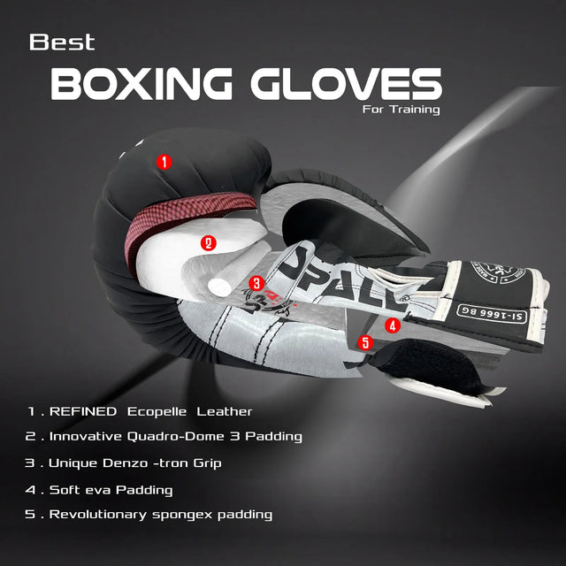 Boxing Gloves For Sparring Training & Fighting Lightweight (SI-1666) | Ideal for All Surfaces, Kids & Adults | Match-Ready | Includes Pump & Needle | Durable & Long-Lasting Performance