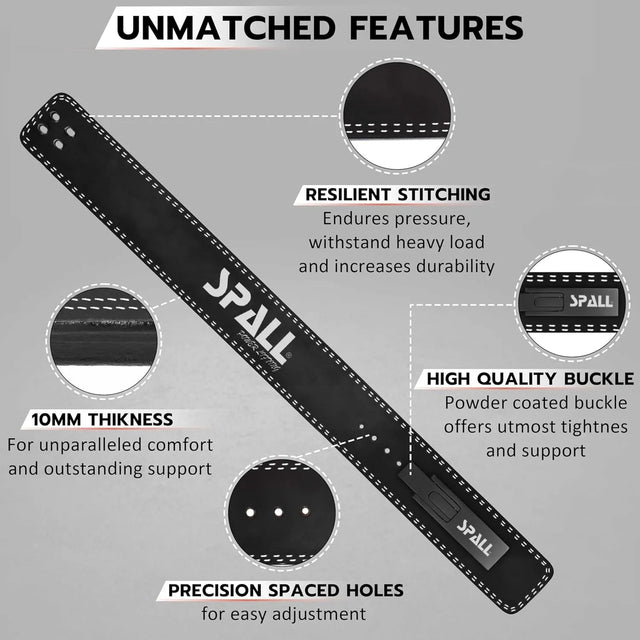Lever Buckle Weight Lifting Leather Belt Gym Back Support For Men And Women Training Fitness Exercise For Tough Workouts Power Lifters Supports Lumbar Lower Back | Ideal for All Surfaces, Kids & Adult