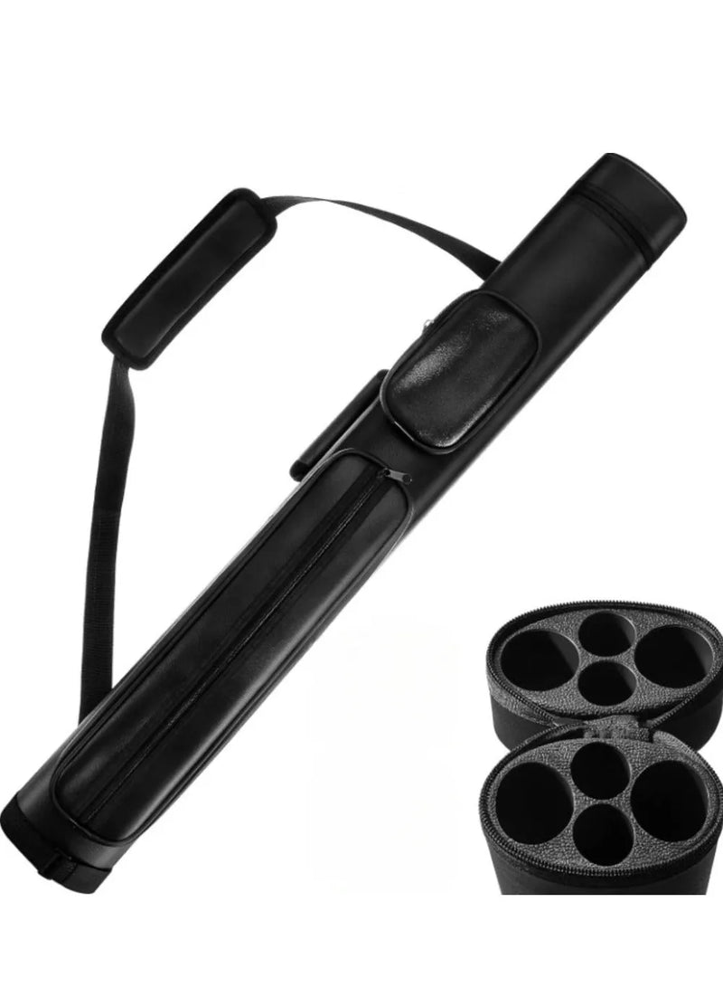 Pool Cue Case Pool Stick Case 2x2 Holds 2 Sticks With 2 Accessory Zipper Pockets Sturdy Polyester Pool Cue Carry Bag With Shoulder Strap Handle Soft Billiard Cue Sling Bag For Men And Women (0450)