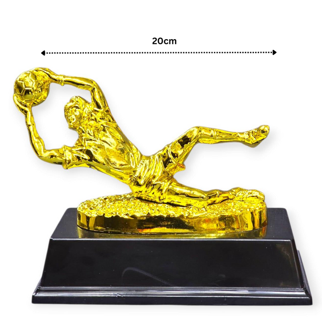 20cm Goalkeeper Trophy – Gold Color Soccer Award for Best Goalie & Football Achievements