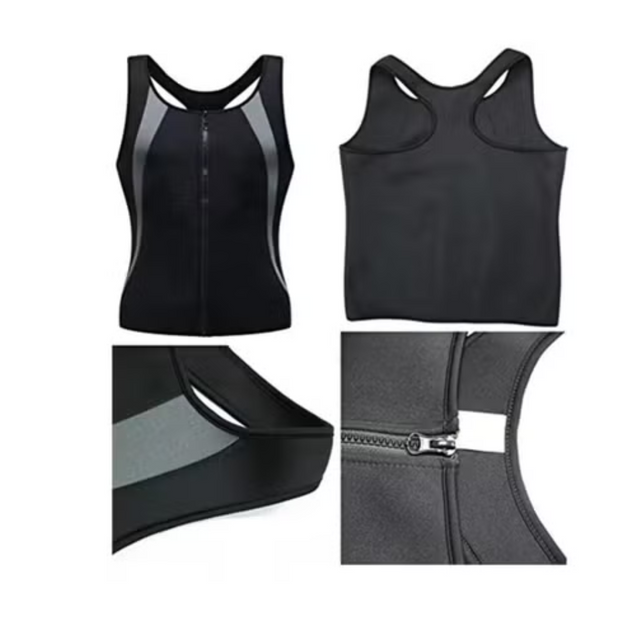 Men Sweat Vest Waist Trainer Body Shaper Hot Neoprene Sport Fitness Gym Workout Sauna Tank Top | Ideal for All Surfaces, Kids & Adults | Match-Ready | Includes Pump & Needle | Durable & Long-Lasting Performance
