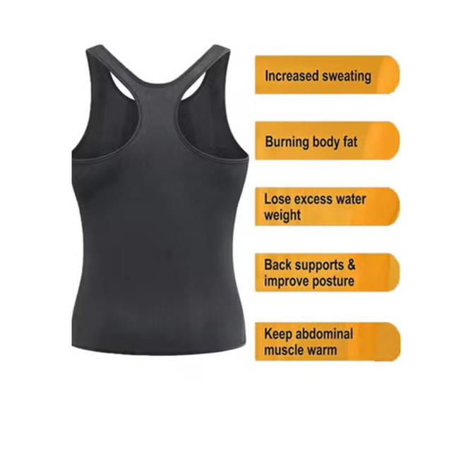 Men Sweat Vest Waist Trainer Body Shaper Hot Neoprene Sport Fitness Gym Workout Sauna Tank Top | Ideal for All Surfaces, Kids & Adults | Match-Ready | Includes Pump & Needle | Durable & Long-Lasting Performance