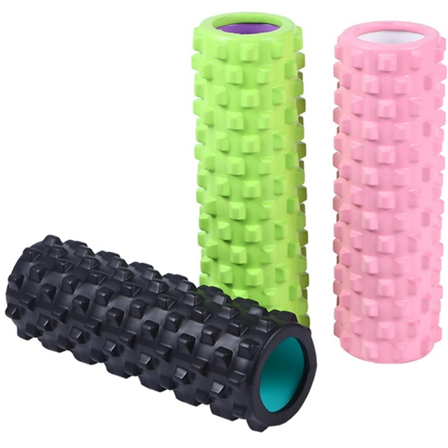Foam Roller for Deep Tissue Massage, 34cm and 45cm, Muscle Therapy (Black, 34cm)