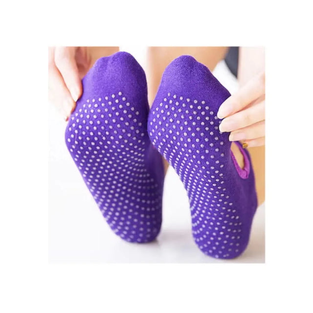 1 Pair Foot Care Massage Anti-Slip Men Women Yoga Socks | Ideal for All Surfaces, Kids & Adults | Match-Ready | Includes Pump & Needle | Durable & Long-Lasting Performance
