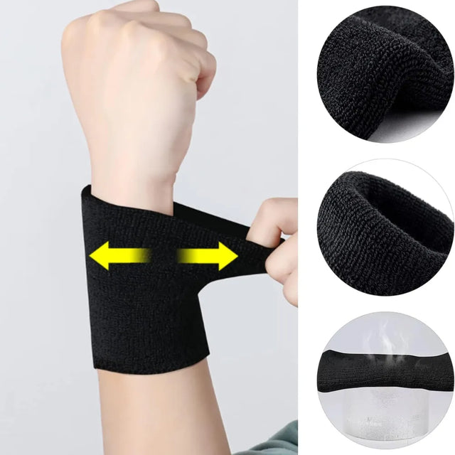 Direct Absorbent Wrist Sweatbands for Athletic Men and Women - 6 Pcs Tennis Wrist Sweat Bands for Gym & Running-Wicking Wristbands for Exercise | Ideal for All Surfaces, Kids & Adults | Match-Ready