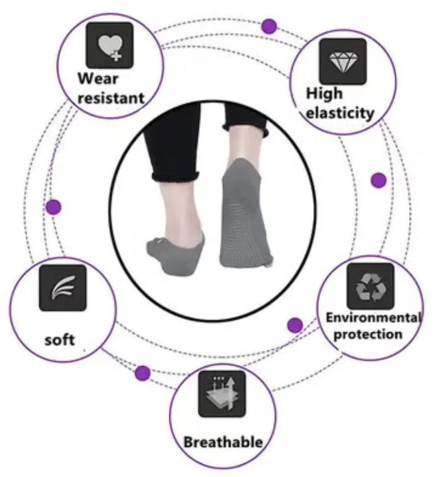 1 Pair Foot Care Massage Anti-Slip Men Women Yoga Socks | Ideal for All Surfaces, Kids & Adults | Match-Ready | Includes Pump & Needle | Durable & Long-Lasting Performance