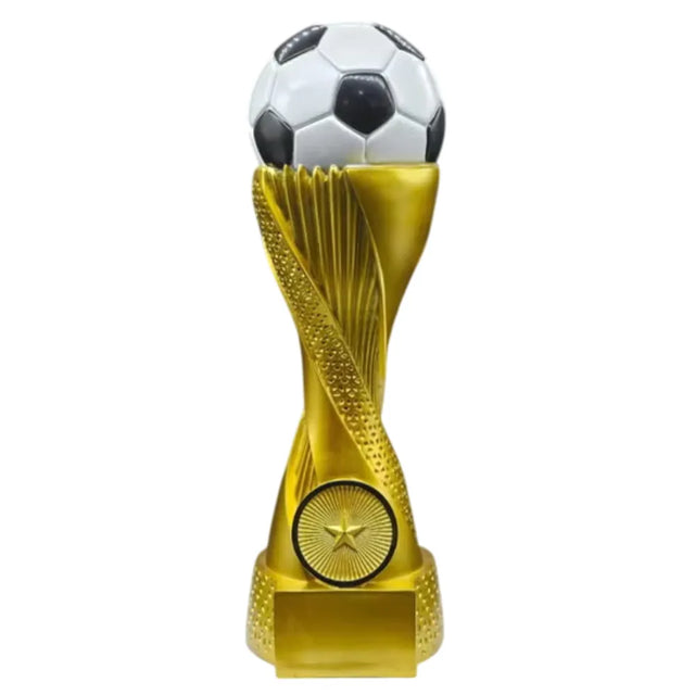 Golden Soccer Trophy with Ball?Prestigious Award for Champions | Ideal for All Surfaces, Kids & Adults | Match-Ready | Includes Pump & Needle | Durable & Long-Lasting Performance