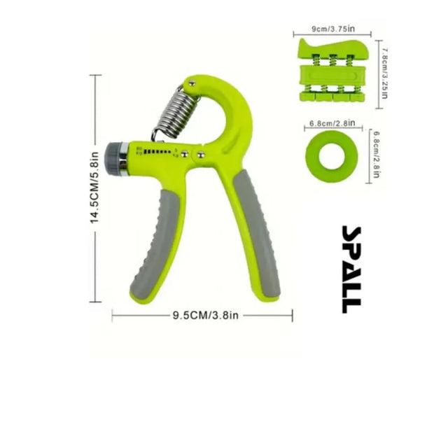 3-Piece Grip Strength Trainer Set ? Adjustable Hand Grip Exerciser, Finger Stretcher, and Ring Strengthener for Hand, Finger, and Forearm Workout ? Ideal for Athletes, Musicians, and Rehabilitation