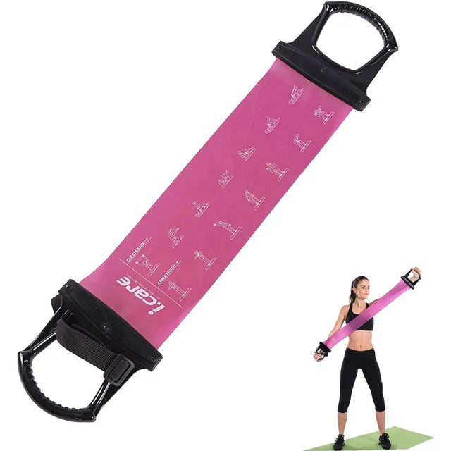 Exercise Bands,Latex Elastic Pilates Bands for Women | Pull Up Assistance Bands, Loot Leg Stretch Bands, Workout Equipment for Home and Gym with Handles by Ibaste | Ideal for All Surfaces, Kids & Adult