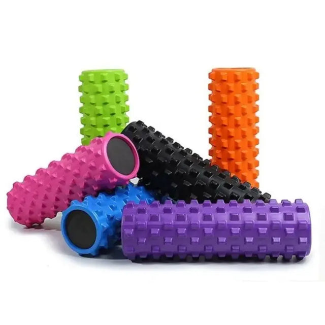 Foam Roller for Deep Tissue Massage, 34cm and 45cm, Muscle Therapy (Black, 34cm) | Ideal for All Surfaces, Kids & Adults | Match-Ready | Includes Pump & Needle | Durable & Long-Lasting Performance