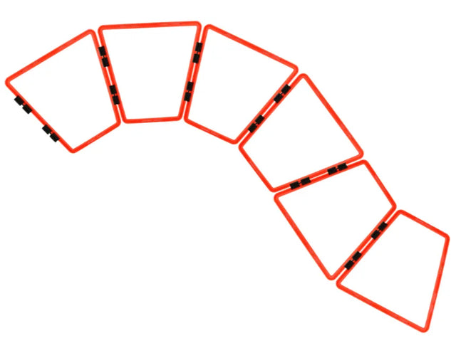 Trapezoid Agility Ladder Fluorescent Green - 6 Pack | Ideal for All Surfaces, Kids & Adults | Match-Ready | Includes Pump & Needle | Durable & Long-Lasting Performance