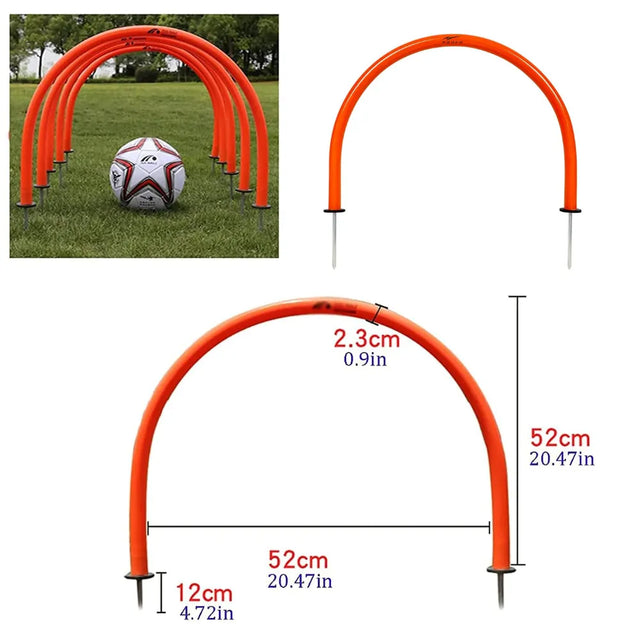 6 Pcs Goal Posts for Garden Kids Football Goal Football Agility Training Gate | Ideal for All Surfaces, Kids & Adults | Match-Ready | Includes Pump & Needle | Durable & Long-Lasting Performance