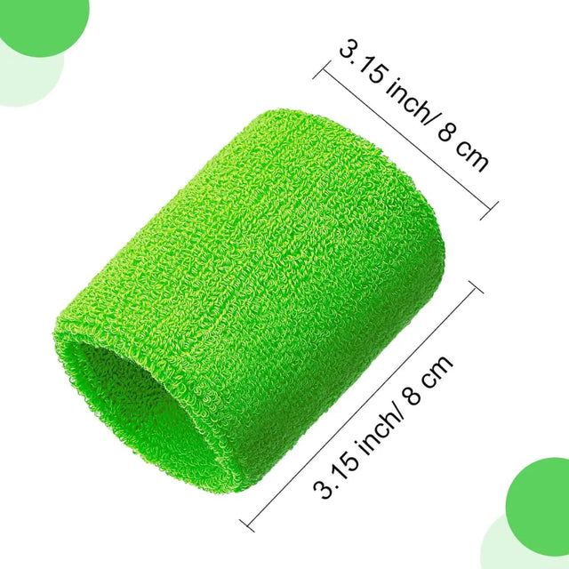 Direct Absorbent Wrist Sweatbands for Athletic Men and Women - 6 Pcs Tennis Wrist Sweat Bands for Gym & Running-Wicking Wristbands for Exercise | Ideal for All Surfaces, Kids & Adults | Match-Ready